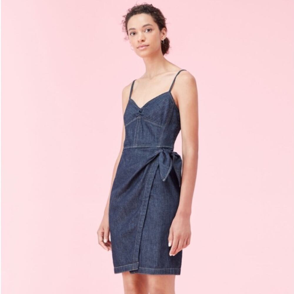 Rebecca Taylor La Vie Blue Denim Chambray Sleeveless Dress